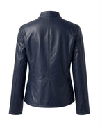 Arabella | Women's Tailored Leather Jacket with Zip Fastening, Classic Leather Jacket | Everlasting Boutique
