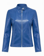 Arabella | Women's Tailored Leather Jacket with Zip Fastening, Classic Leather Jacket | Everlasting Boutique