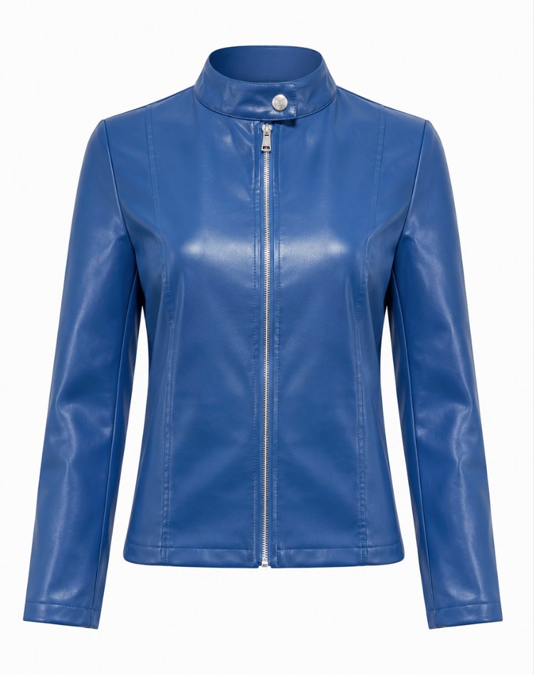Arabella | Women's Tailored Leather Jacket with Zip Fastening, Classic Leather Jacket | Everlasting Boutique