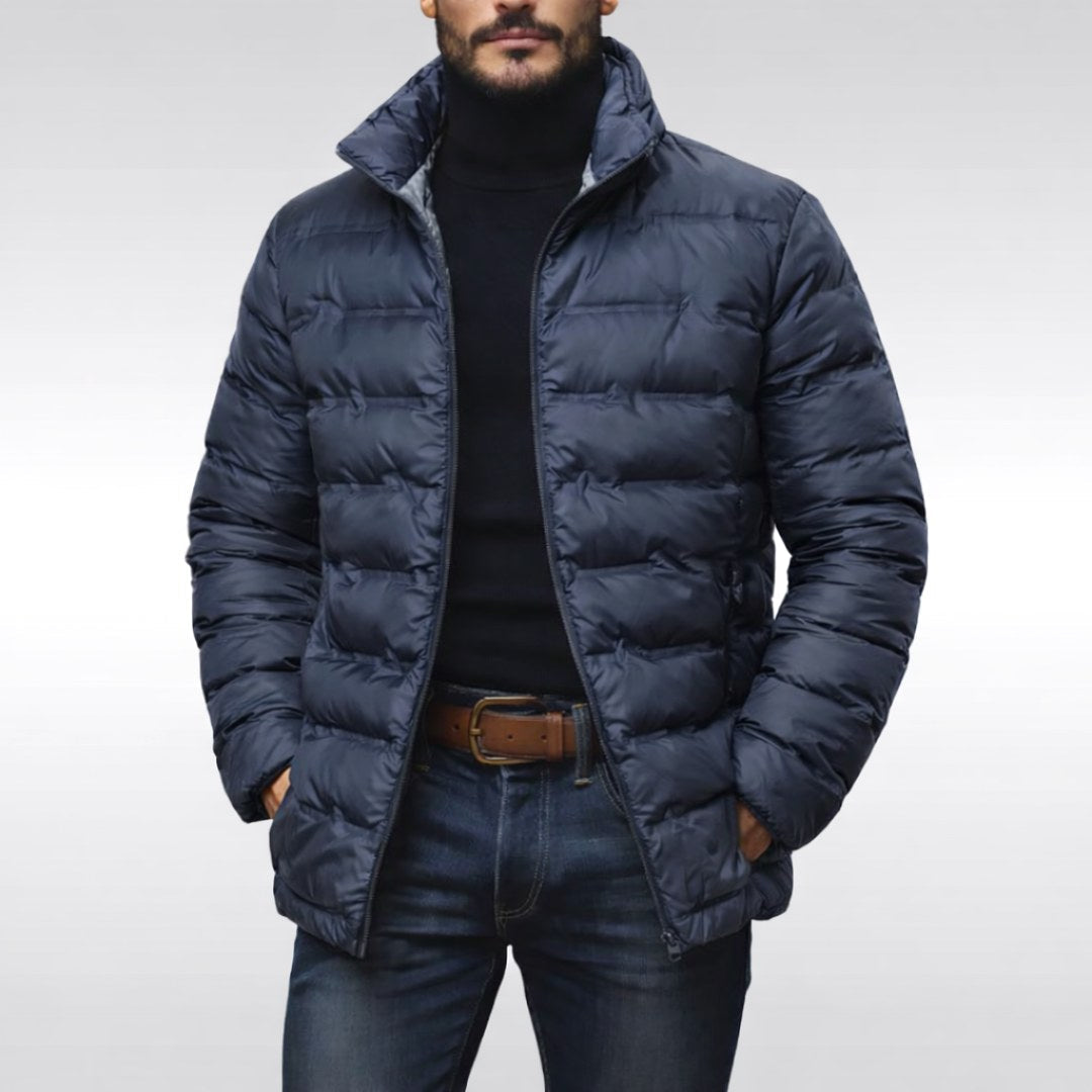 Armin | Men's Quilted Jacket with Modern Design, Warming Autumn Jacket | Everlasting Boutique | Grey