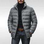 Armin | Men's Quilted Jacket with Modern Design, Warming Autumn Jacket | Everlasting Boutique | Grey