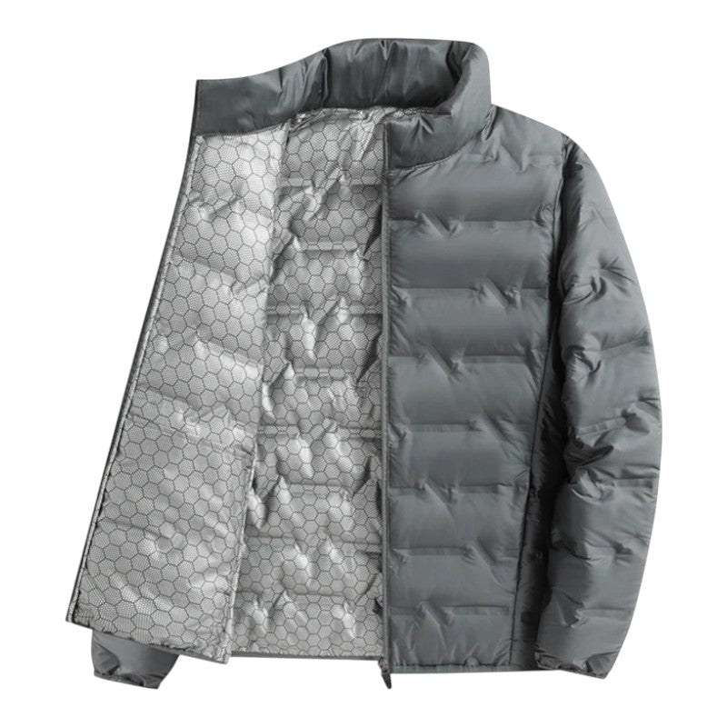 Armin | Men's Quilted Jacket with Modern Design, Warming Autumn Jacket | Everlasting Boutique | Grey