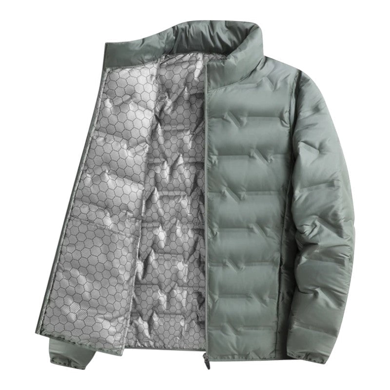 Armin | Men's Quilted Jacket with Modern Design, Warming Autumn Jacket | Everlasting Boutique | Grey