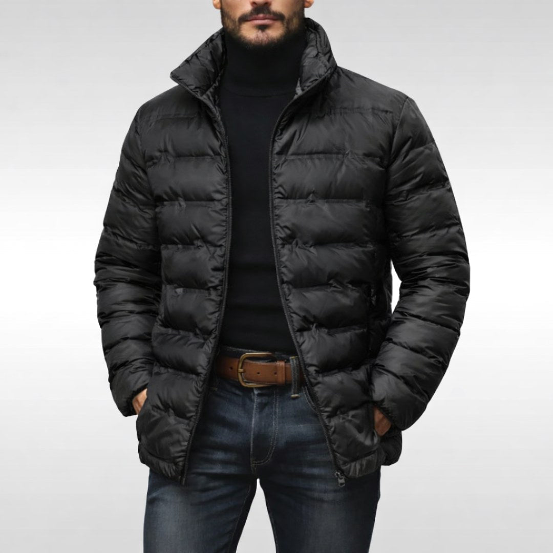 Armin | Men's Quilted Jacket with Modern Design, Warming Autumn Jacket | Everlasting Boutique | Grey