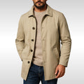 Arnold | Men's Trench Coat with Classic Design, Elegant Autumn Coat | Everlasting Boutique | Khaki