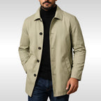 Arnold | Men's Trench Coat with Classic Design, Elegant Autumn Coat | Everlasting Boutique | Khaki