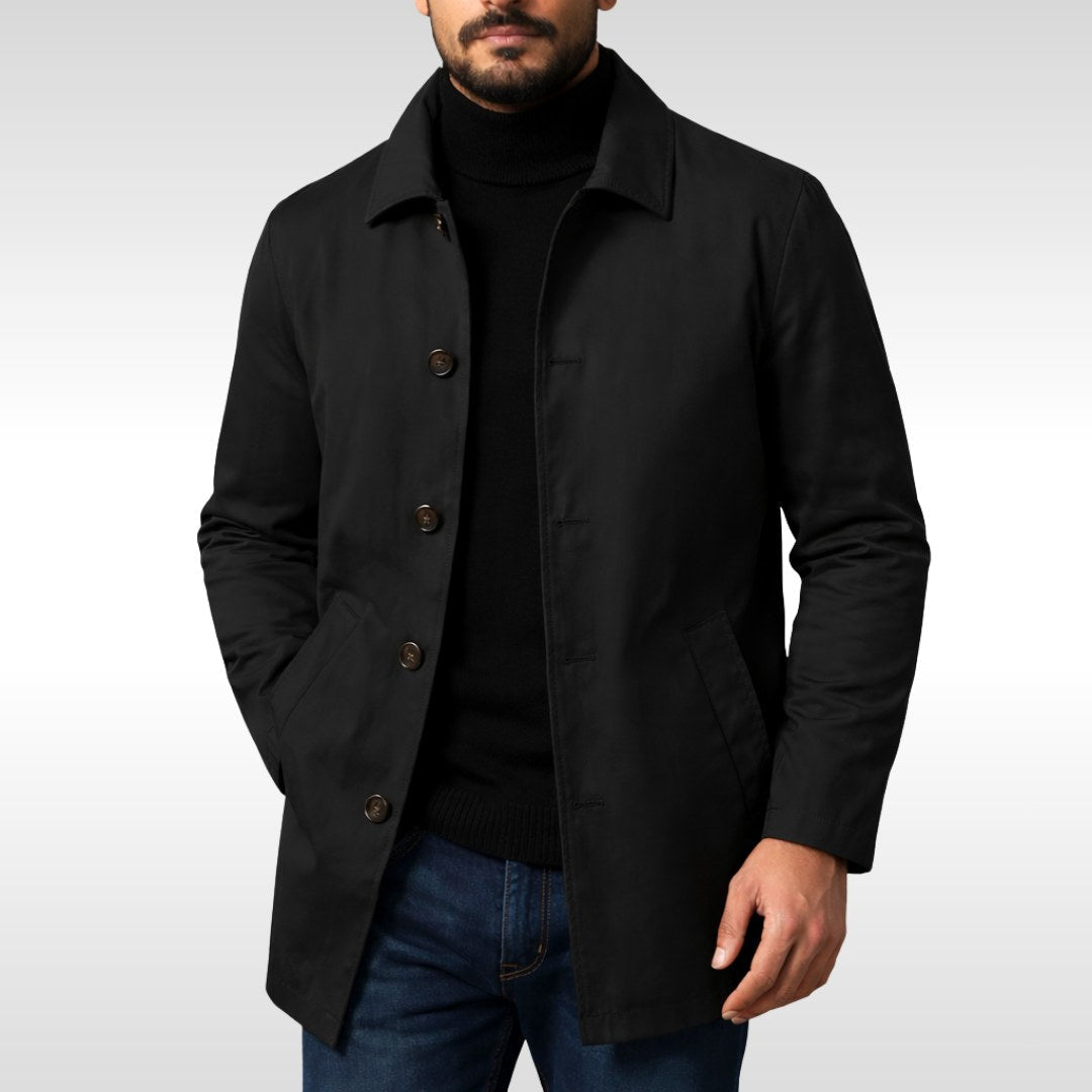 Arnold | Men's Trench Coat with Classic Design, Elegant Autumn Coat | Everlasting Boutique | Khaki