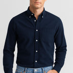 Arthur | Men's Long-Sleeve Cotton Shirt, Classic Button-Up Shirt | Everlasting Boutique