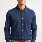 Arthur | Men's Long-Sleeve Cotton Shirt, Classic Button-Up Shirt | Everlasting Boutique
