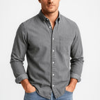 Arthur | Men's Long-Sleeve Cotton Shirt, Classic Button-Up Shirt | Everlasting Boutique