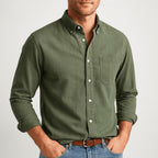 Arthur | Men's Long-Sleeve Cotton Shirt, Classic Button-Up Shirt | Everlasting Boutique