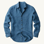 Bart | Men's Long-Sleeve Linen Shirt, Loose-Fitting Summer Shirt | Everlasting Boutique