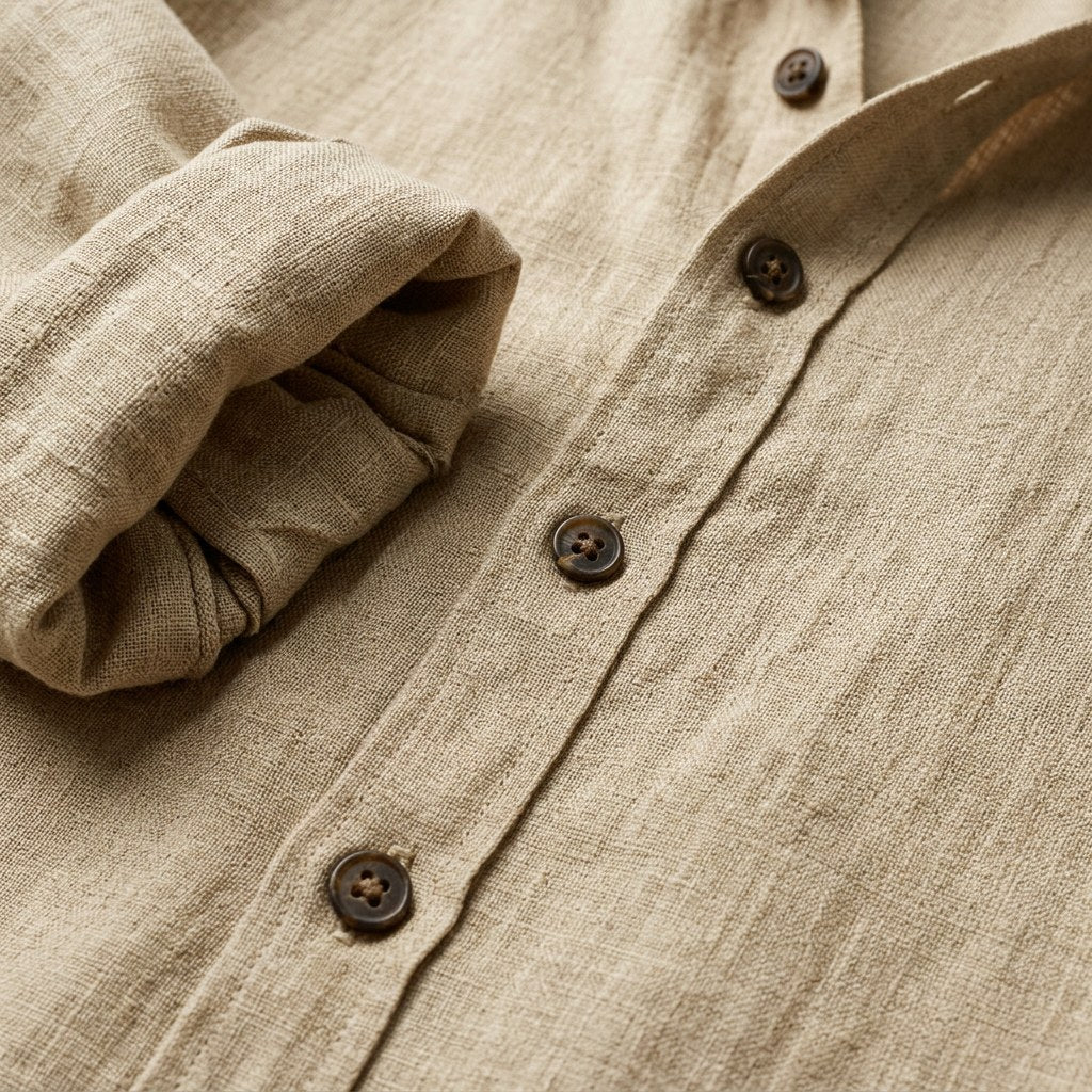 Bart | Men's Long-Sleeve Linen Shirt, Loose-Fitting Summer Shirt | Everlasting Boutique
