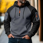 Bastian | Men's Jumper with Zip, Sporty Knit Jumper | Everlasting Boutique | Black