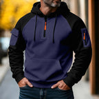 Bastian | Men's Jumper with Zip, Sporty Knit Jumper | Everlasting Boutique | Black