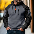 Bastian | Men's Jumper with Zip, Sporty Knit Jumper | Everlasting Boutique | Black