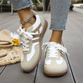 Beatrice | Women's Orthopaedic Slip-On Trainers, Lightweight Everyday Trainers | Everlasting Boutique | Khaki & White