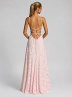 Bella | Women's Floral Maxi Dress, Sculpted Silhouette Evening Dress | Everlasting Boutique | White