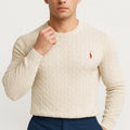 Benjamin | Men's Cable-Knit Jumper, Classic Textured Crew Neck Jumper | Everlasting Boutique