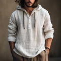 Bernd | Men's Hoodie with Relaxed Cut, Modern Hooded Sweatshirt | Everlasting Boutique | White