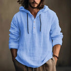 Bernd | Men's Hoodie with Relaxed Cut, Modern Hooded Sweatshirt | Everlasting Boutique | White