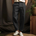 Bernhard | Men's Linen Trousers, Relaxed Cut, Casual Trousers | Everlasting Boutique | Beige