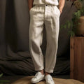 Bernhard | Men's Linen Trousers, Relaxed Cut, Casual Trousers | Everlasting Boutique | Beige