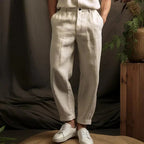 Bernhard | Men's Linen Trousers, Relaxed Cut, Casual Trousers | Everlasting Boutique | Beige