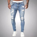 Blake | Men's Skinny Ripped Jeans, Distressed Mid-Rise Jeans | Everlasting Boutique