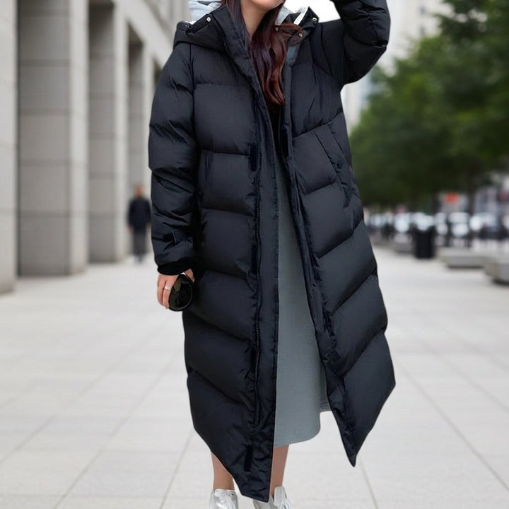 Brigitte | Women's Waterproof Quilted Parka Jacket, Long Hooded Winter Coat | Everlasting Boutique