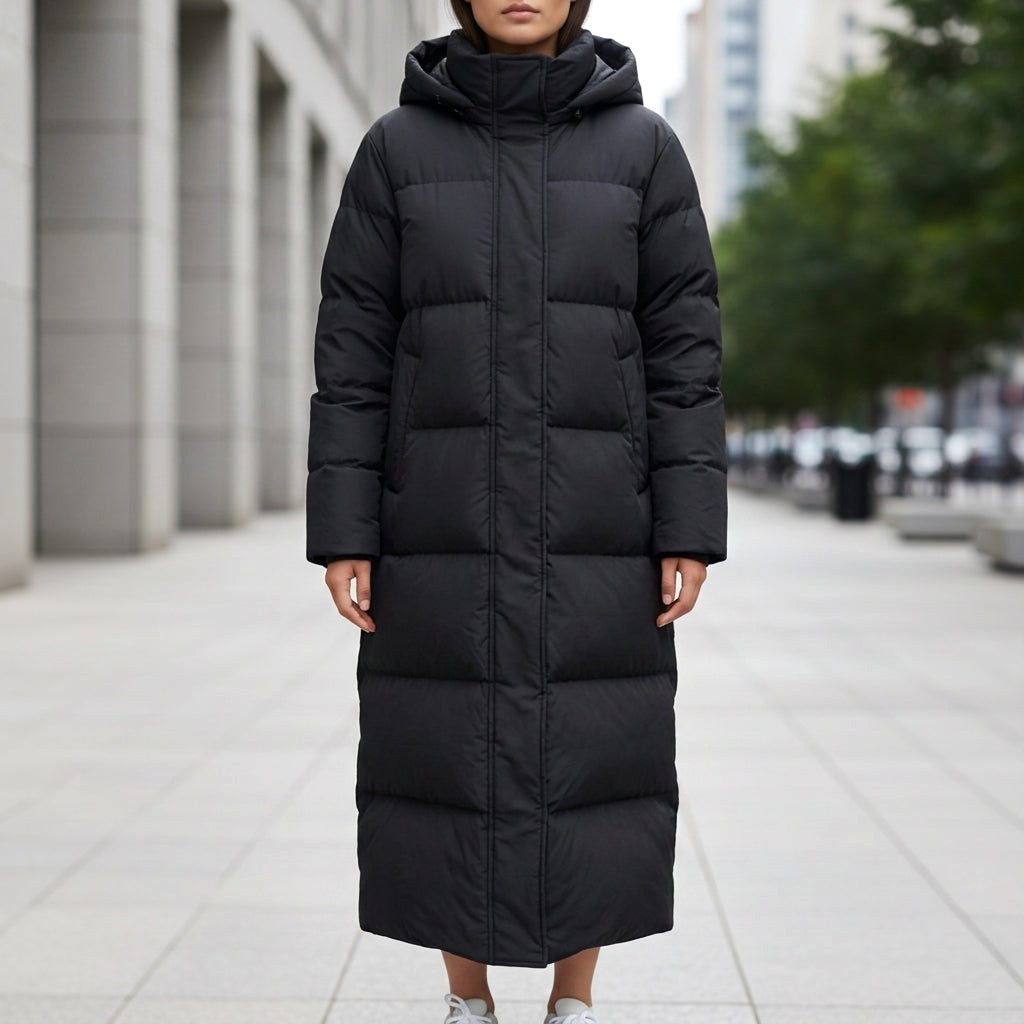 Brigitte | Women's Waterproof Quilted Parka Jacket, Long Hooded Winter Coat | Everlasting Boutique