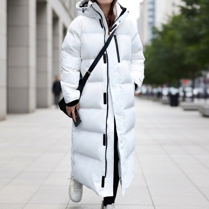 Brigitte | Women's Waterproof Quilted Parka Jacket, Long Hooded Winter Coat | Everlasting Boutique