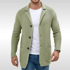 Caleb | Men's Textured Knit Cardigan, Relaxed-Fit Everyday Cardigan | Everlasting Boutique | Green