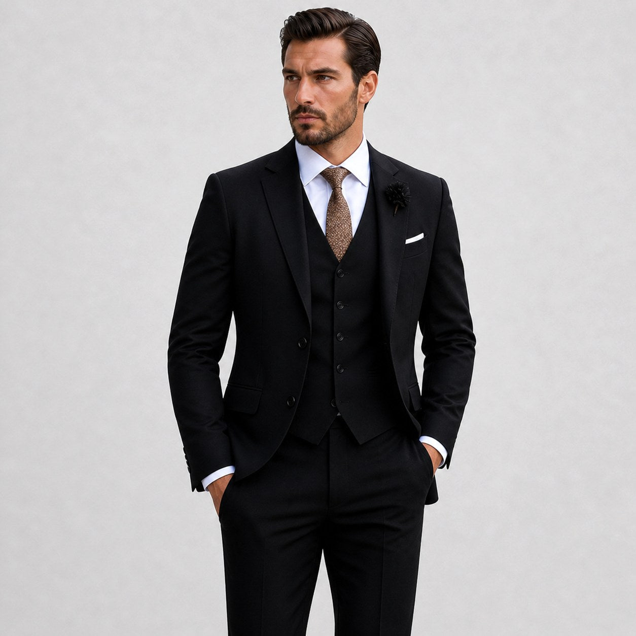 Callum | Men's Linen Three-Piece Suit with Waistcoat, Tailored Blazer Suit | Everlasting Boutique
