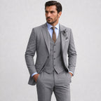 Callum | Men's Linen Three-Piece Suit with Waistcoat, Tailored Blazer Suit | Everlasting Boutique