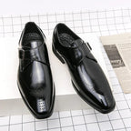 Cameron | Men's Dress Shoes with Single Strap Buckle, Formal Strap Loafers | Animated Apparel