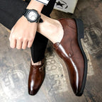 Cameron | Men's Dress Shoes with Single Strap Buckle, Formal Strap Loafers | Animated Apparel