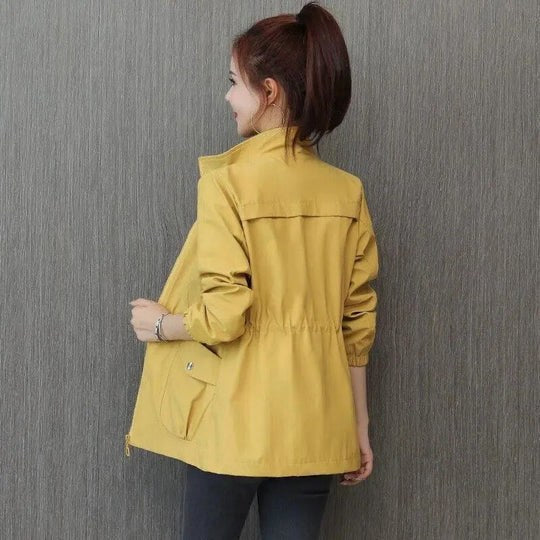 Catherine | Women's Lightweight Waterproof Trench Coat, Lightweight Autumn Rain Jacket | Everlasting Boutique | Yellow