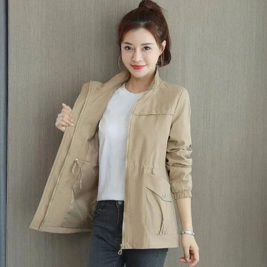 Catherine | Women's Lightweight Waterproof Trench Coat, Lightweight Autumn Rain Jacket | Everlasting Boutique | Pink