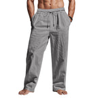 Cedric | Men's Linen Trousers with Drawstring Waist, Relaxed Summer Trousers | Everlasting Boutique