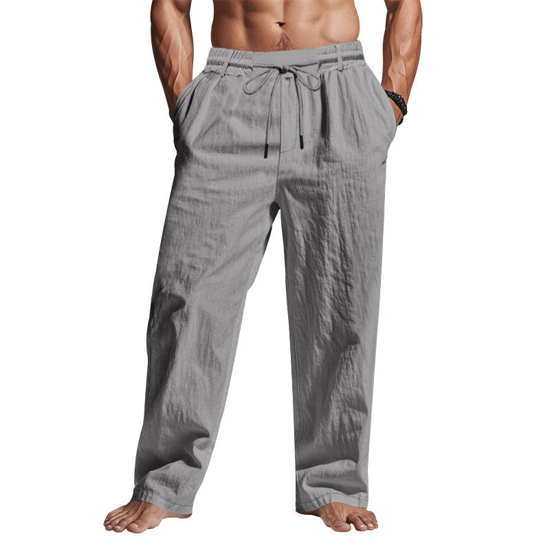 Cedric | Men's Linen Trousers with Drawstring Waist, Relaxed Summer Trousers | Everlasting Boutique