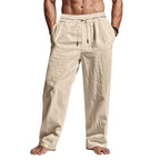 Cedric | Men's Linen Trousers with Drawstring Waist, Relaxed Summer Trousers | Everlasting Boutique