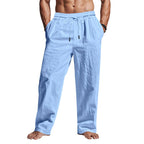 Cedric | Men's Linen Trousers with Drawstring Waist, Relaxed Summer Trousers | Everlasting Boutique