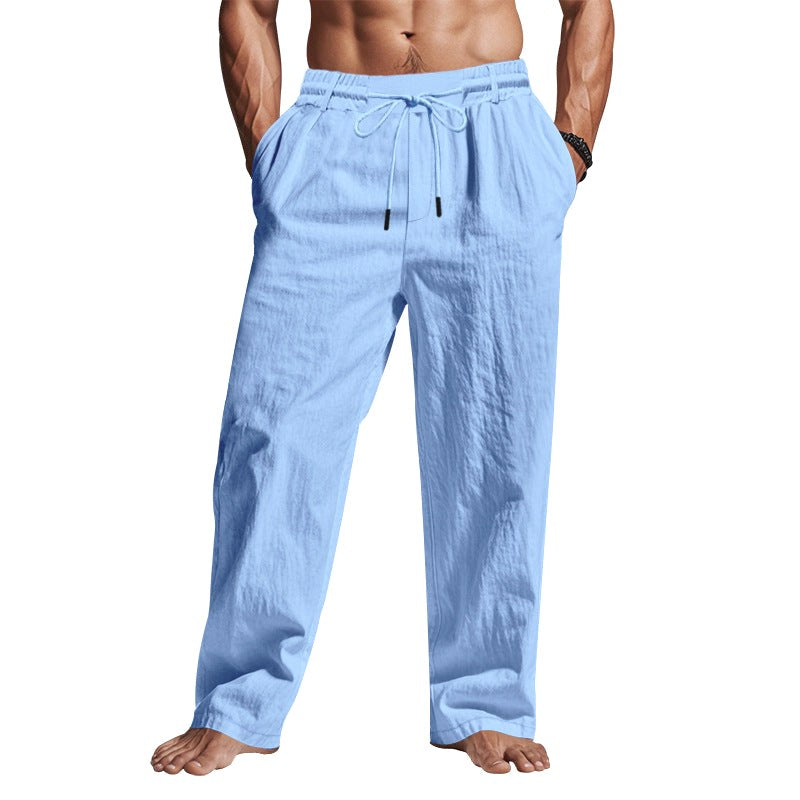 Cedric | Men's Linen Trousers with Drawstring Waist, Relaxed Summer Trousers | Everlasting Boutique