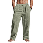 Cedric | Men's Linen Trousers with Drawstring Waist, Relaxed Summer Trousers | Everlasting Boutique