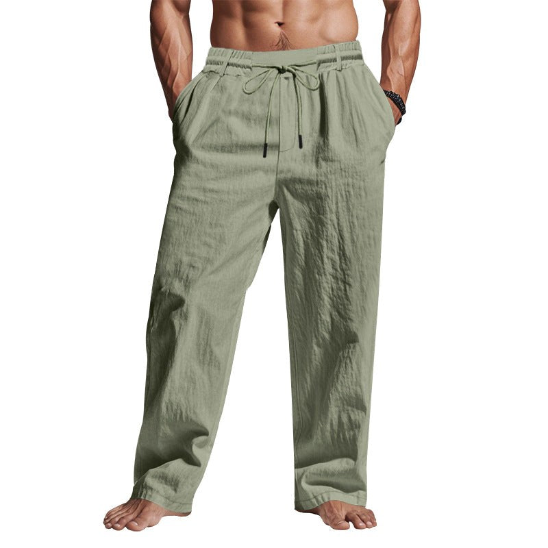 Cedric | Men's Linen Trousers with Drawstring Waist, Relaxed Summer Trousers | Everlasting Boutique