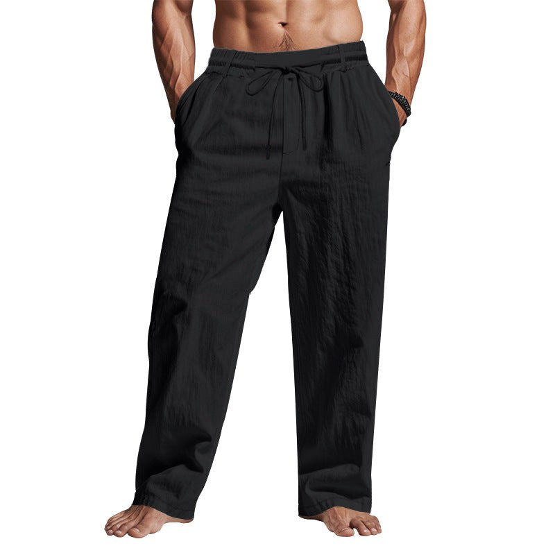 Cedric | Men's Linen Trousers with Drawstring Waist, Relaxed Summer Trousers | Everlasting Boutique
