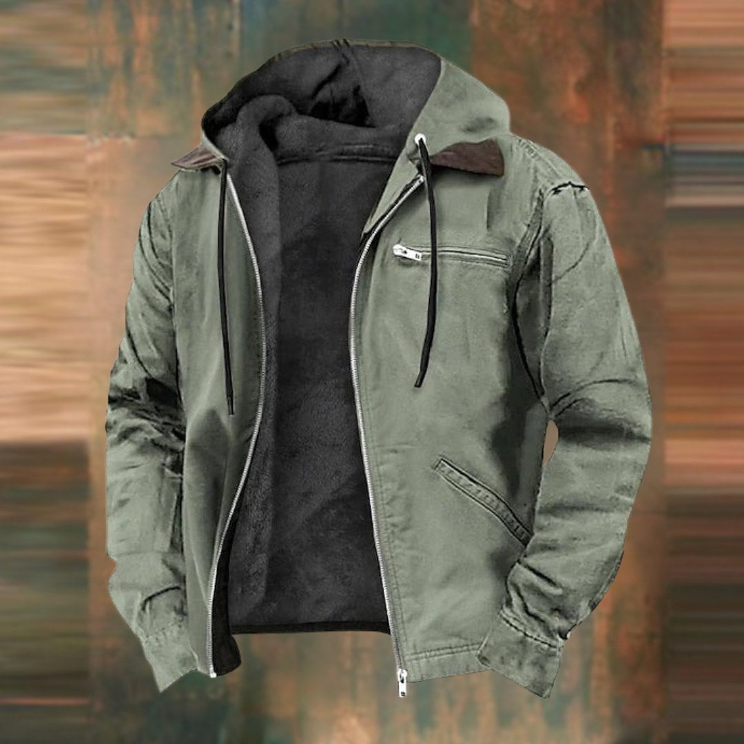 Charles | Men's Tailored Autumn Jacket with Pockets, Smart Wool-Blend Jacket | Everlasting Boutique | Green