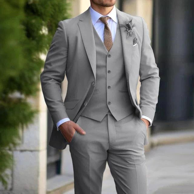 Charlie | Men's Three-Piece Tailored Suit, Blazer Waistcoat and Trousers | Everlasting Boutique
