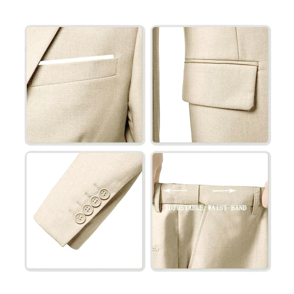 Charlie | Men's Three-Piece Tailored Suit, Blazer Waistcoat and Trousers | Everlasting Boutique